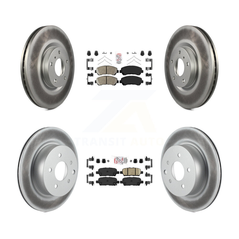Front Rear Ceramic Pads And Coated Disc Brake Rotors Kit For Nissan Maxima KGA-102157
