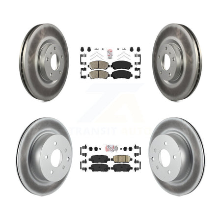 Front Rear Ceramic Pads And Coated Disc Brake Rotors Kit For Nissan Maxima KGA-102157