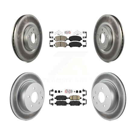 Front Rear Ceramic Pads And Coated Disc Brake Rotors Kit For Nissan Maxima KGA-102158