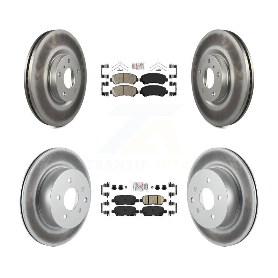 Front Rear Ceramic Pads And Coated Disc Brake Rotors Kit For Nissan Maxima KGA-102158