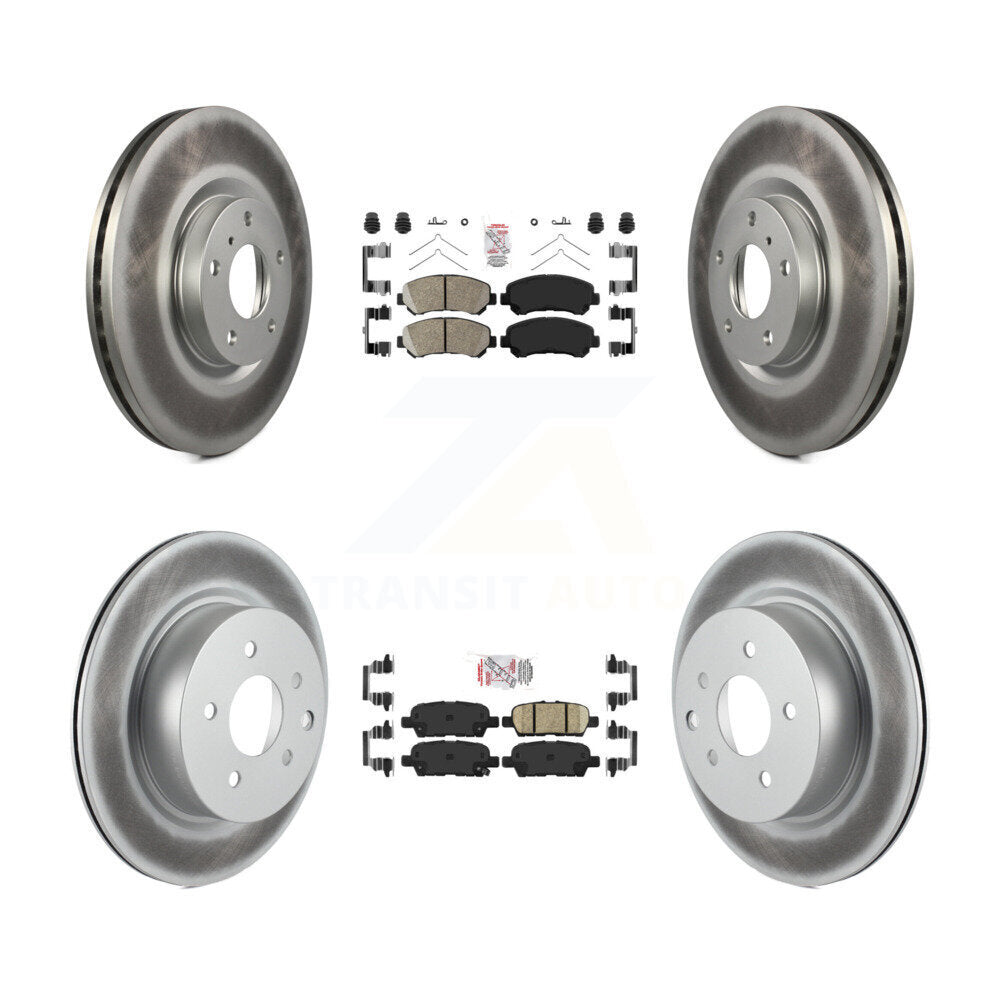 Front Rear Ceramic Pads And Coated Disc Brake Rotors Kit For Nissan Maxima KGA-102159