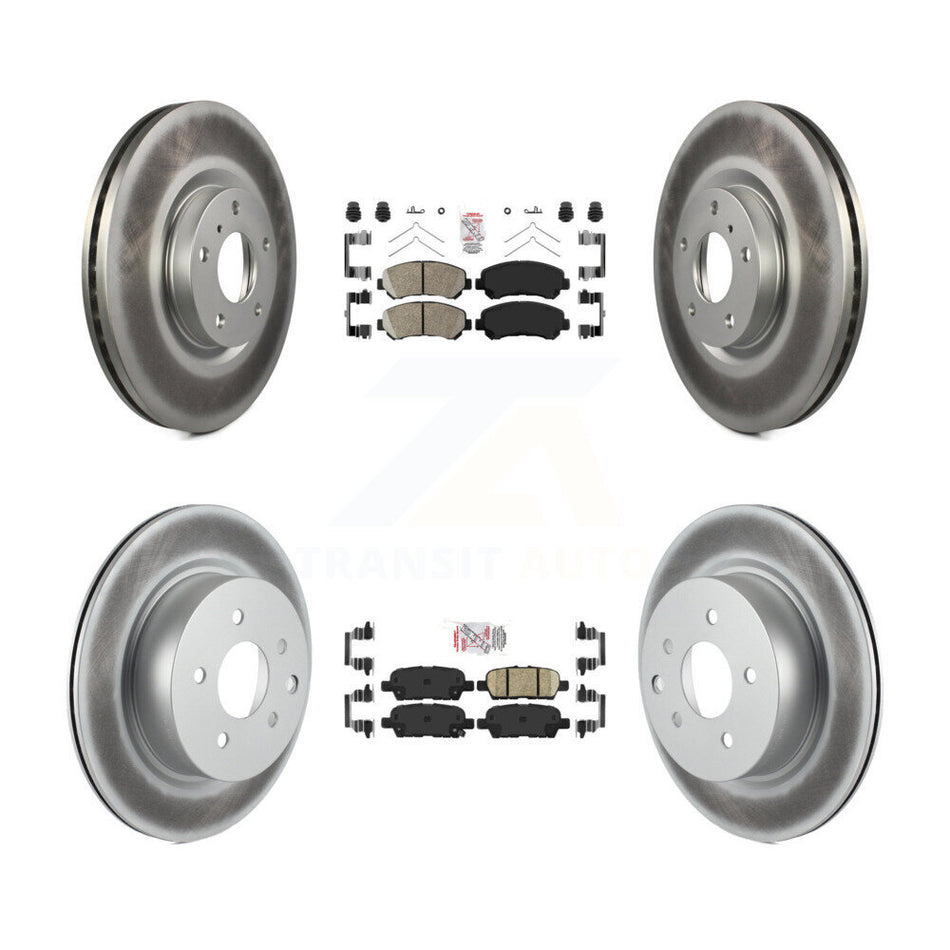 Front Rear Ceramic Pads And Coated Disc Brake Rotors Kit For Nissan Maxima KGA-102159