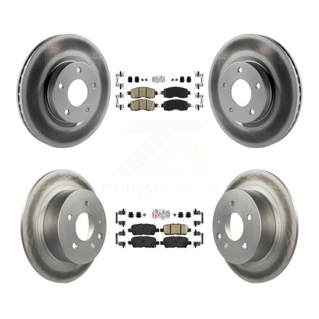 Front Rear Ceramic Pads And Coated Disc Brake Rotors Kit For Nissan Altima KGA-102161