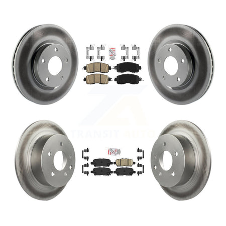 Front Rear Ceramic Pads And Coated Disc Brake Rotors Kit For Nissan Altima KGA-102164