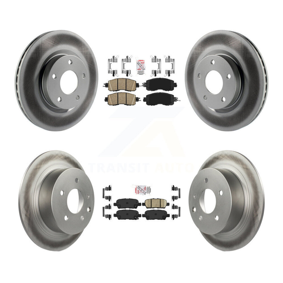 Front Rear Ceramic Pads And Coated Disc Brake Rotors Kit For Nissan Altima KGA-102164