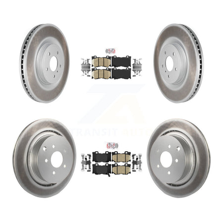Front Rear Ceramic Pad Coated Brake Rotors Kit For INFINITI FX50 With Dual Piston Caliper KGA-102180