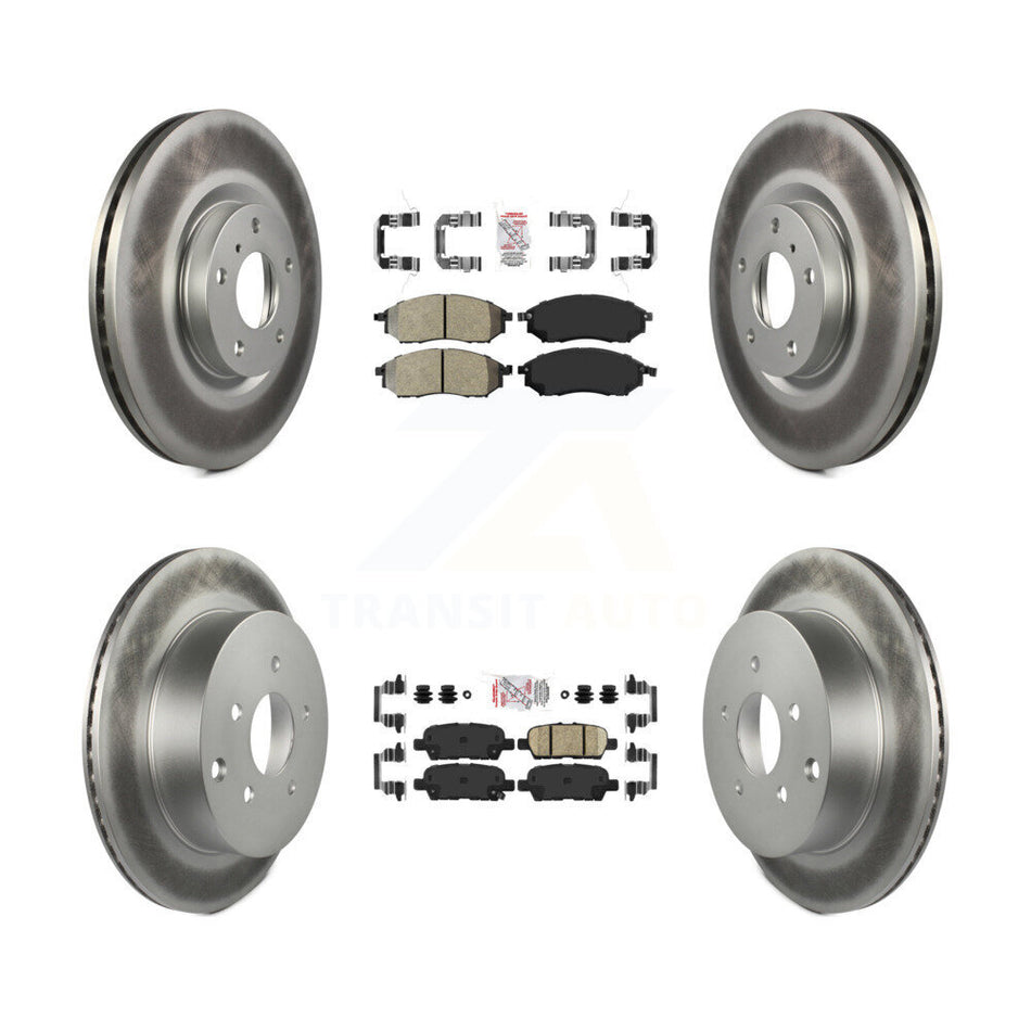 Front Semi-Metallic Rear Ceramic Pad Coat Brake Rotor Kit For Nissan Murano INFINITI QX70 KGA-102183