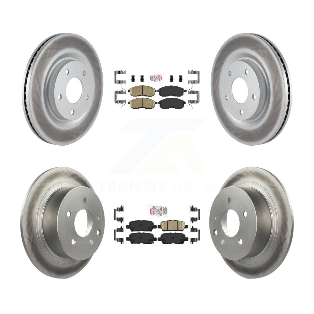 Front Rear Ceramic Pads And Coated Disc Brake Rotors Kit For Nissan Juke KGA-102201