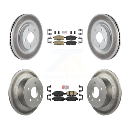 Front Rear Ceramic Pads And Coated Disc Brake Rotors Kit For Nissan Juke KGA-102201