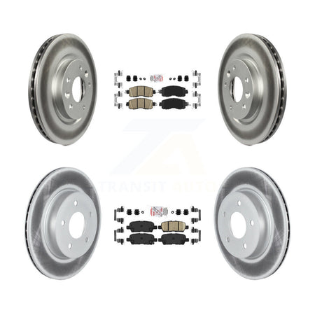 Front Rear Ceramic Pad Coated Brake Rotor Kit For Nissan LEAF With Electric Parking KGA-102202