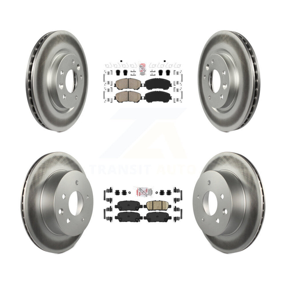 Front Rear Ceramic Pads And Coated Disc Brake Rotors Kit For Nissan Rogue Sport Qashqai KGA-102211