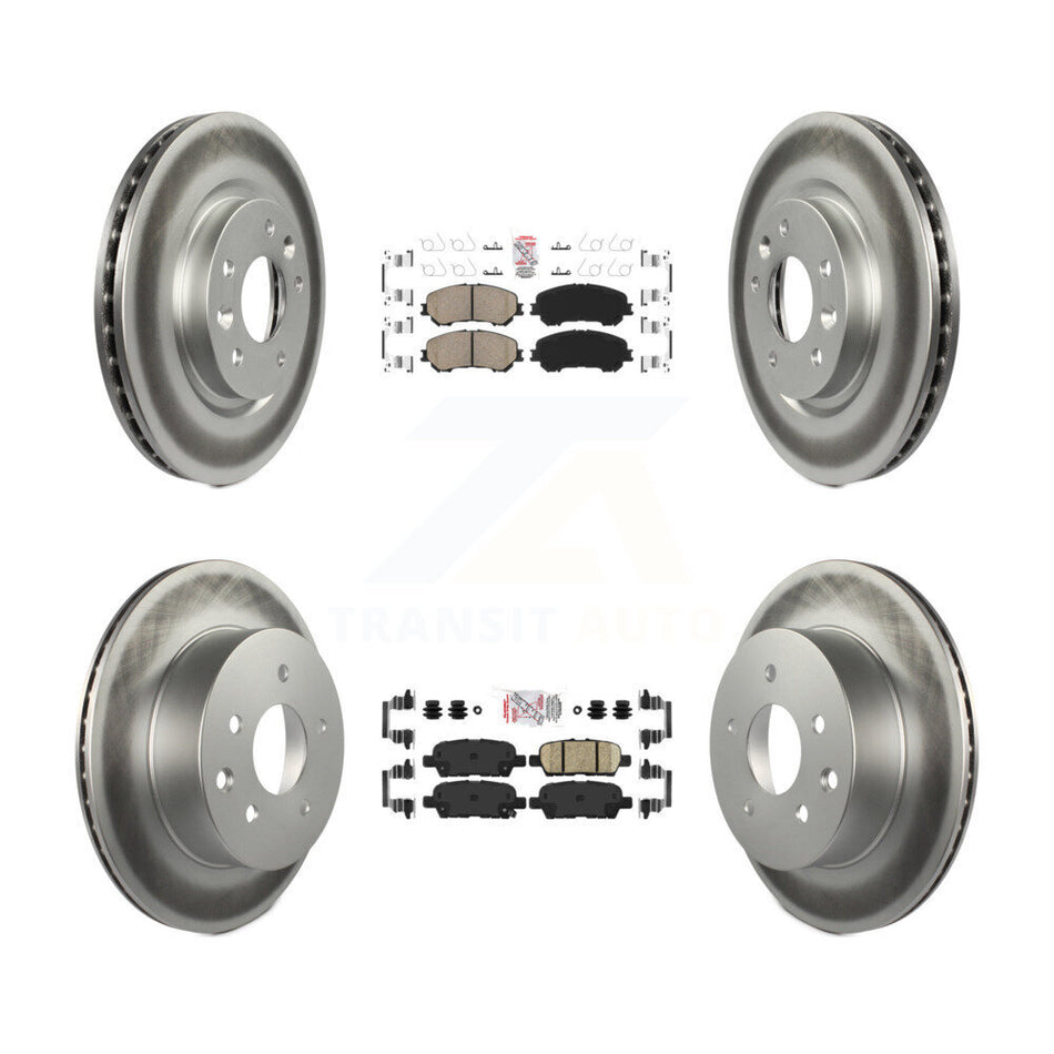 Front Rear Ceramic Pads And Coated Disc Brake Rotors Kit For Nissan Rogue Sport Qashqai KGA-102212