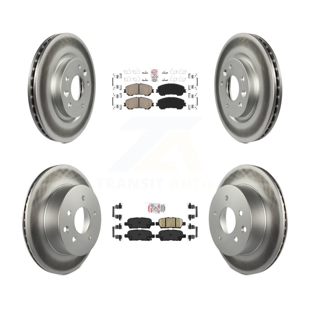 Front Rear Ceramic Pads And Coated Disc Brake Rotors Kit For Nissan Rogue Sport Qashqai KGA-102214