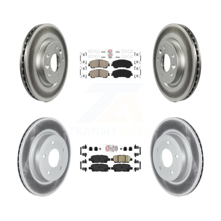 Front Rear Ceramic Pads And Coated Disc Brake Rotors Kit For Nissan Qashqai Rogue Sport KGA-102216