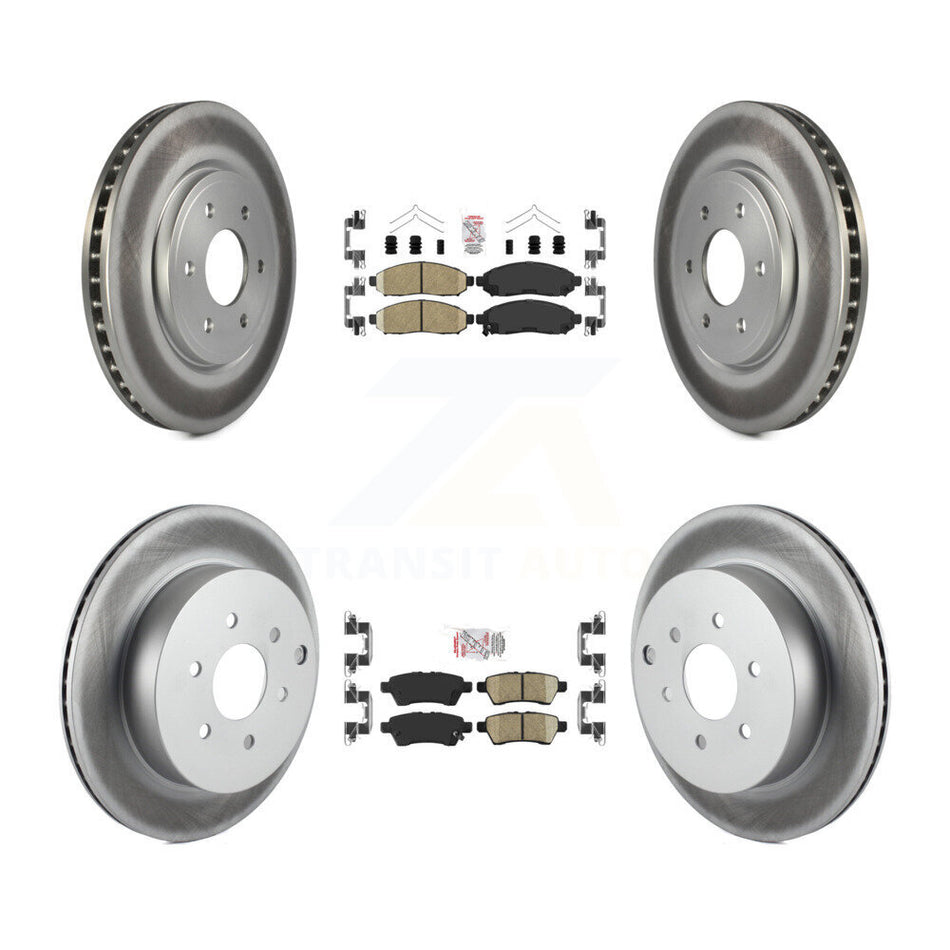 Front Rear Ceramic Pads And Coated Disc Brake Rotors Kit For Nissan Pathfinder KGA-102230