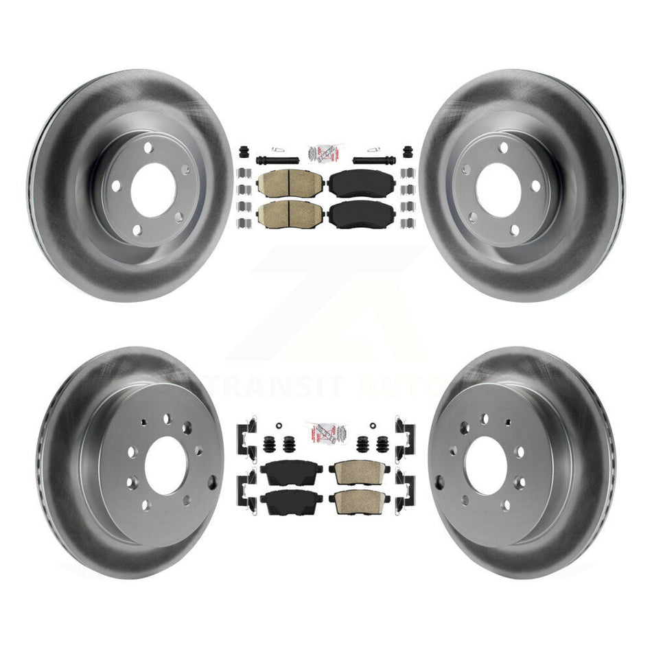 Front Rear Ceramic Pads And Coated Disc Brake Rotors Kit For Ford Edge Lincoln MKX KGA-102239