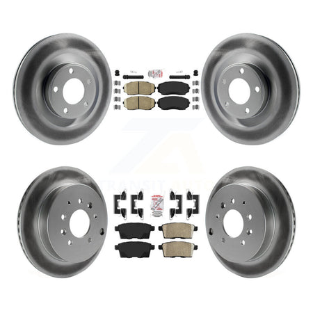 Front Rear Ceramic Pads And Coated Disc Brake Rotors Kit For Ford Edge Lincoln MKX KGA-102241