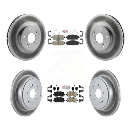 Front Rear Ceramic Pads And Coated Disc Brake Rotors Kit For 2003-2006 Acura MDX KGA-102243