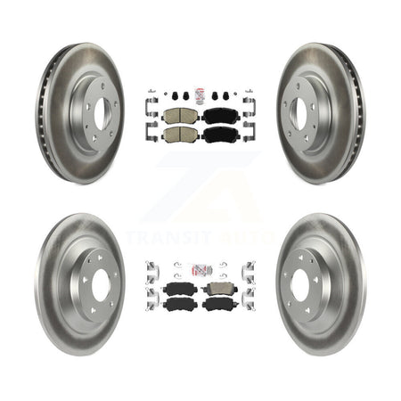 Front Rear Ceramic Pads And Coated Disc Brake Rotors Kit For 2013-2015 Mazda CX-5 KGA-102267