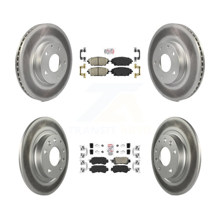 Front Rear Ceramic Pads And Coated Disc Brake Rotors Kit For 2016-2018 Mazda CX-3 AWD KGA-102271