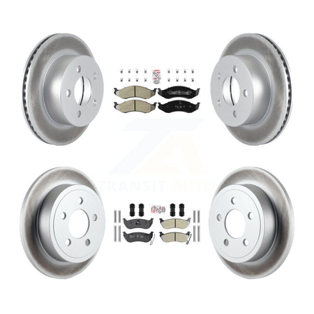 Front Rear Semi-Metallic Pad Coated Brake Rotor Kit For Jeep Wrangler TJ Disc rear brakes KGA-102279