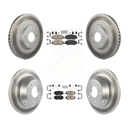 Front Rear Ceramic Pads And Coated Disc Brake Rotors Kit For Hyundai Santa Fe XL KGA-102287