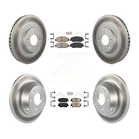 Front Rear Ceramic Pads And Coated Disc Brake Rotors Kit For Hyundai Santa Fe XL KGA-102290