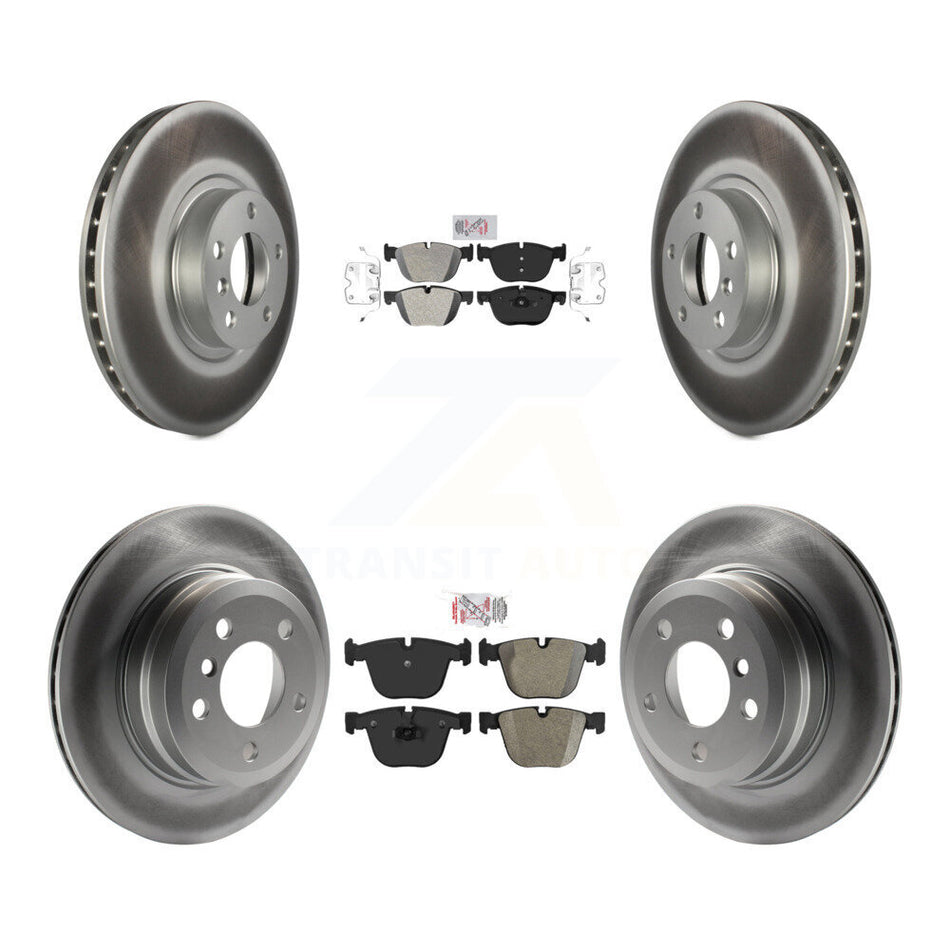 Front Rear Semi-Metallic Pad Coated Brake Rotors Kit For 2009 BMW X6 xDrive35i From 10 08 KGA-102293