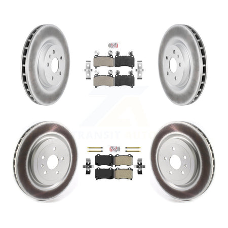 Front Rear Semi-Metallic Pad Coat Disc Brake Rotors Kit For 2010-2015 Chevrolet Camaro SS KGA-102295
