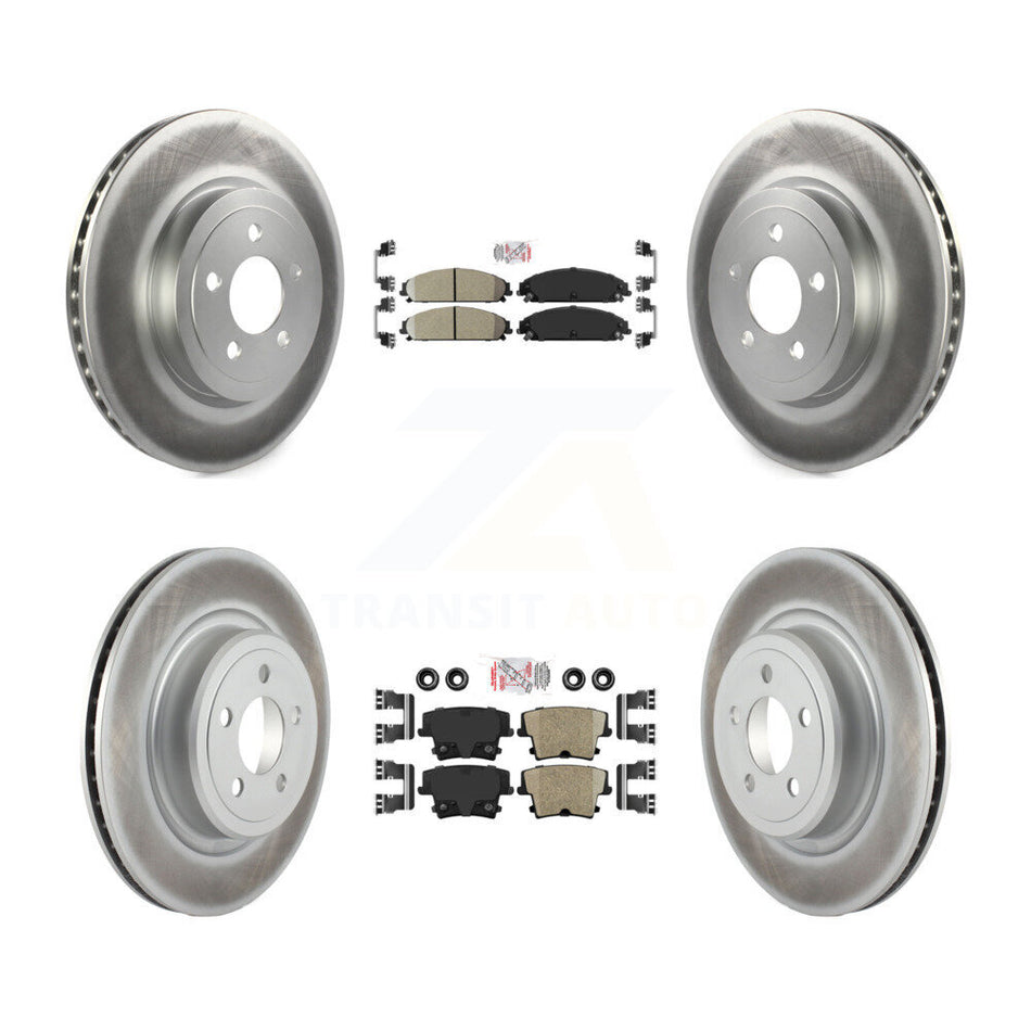 Front Rear Ceramic Pad Coated Disc Brake Rotors Kit For Dodge Charger With Police Package KGA-102298