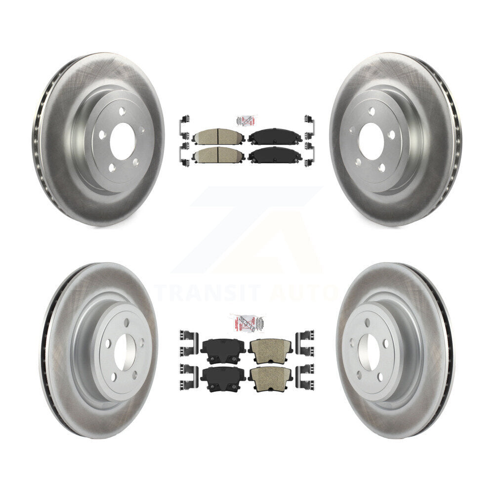 Front Rear Ceramic Pad Coated Disc Brake Rotors Kit For Dodge Charger With Police Package KGA-102299
