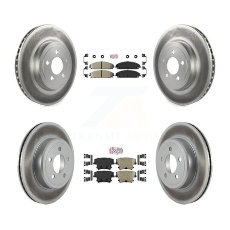 Front Rear Ceramic Pad & Coated Brake Rotor Kit For Dodge Charger Chrysler 300 Challenger KGA-102322