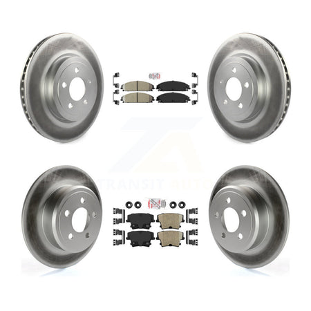 Front Rear Ceramic Pad Coat Disc Brake Rotor Kit For 2005-2006 Chrysler 300 AWD with 3.5L KGA-102359