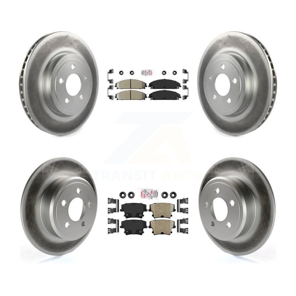 Front Rear Ceramic Pad Coat Disc Brake Rotor Kit For 2005-2006 Chrysler 300 AWD with 3.5L KGA-102360