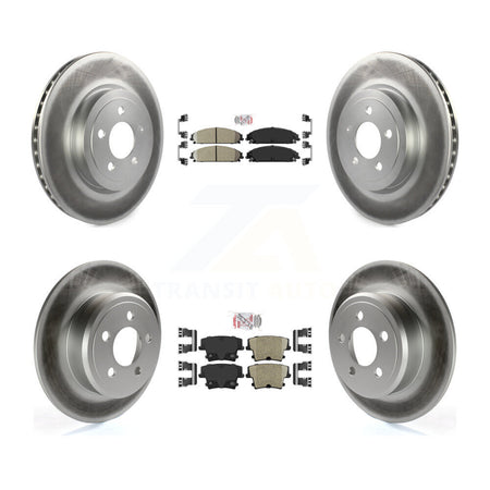 Front Rear Ceramic Pad Coat Disc Brake Rotor Kit For 2005-2006 Chrysler 300 AWD with 3.5L KGA-102370
