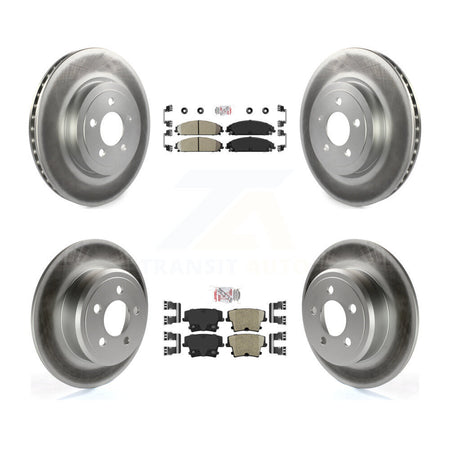 Front Rear Ceramic Pad Coat Disc Brake Rotor Kit For 2005-2006 Chrysler 300 AWD with 3.5L KGA-102371