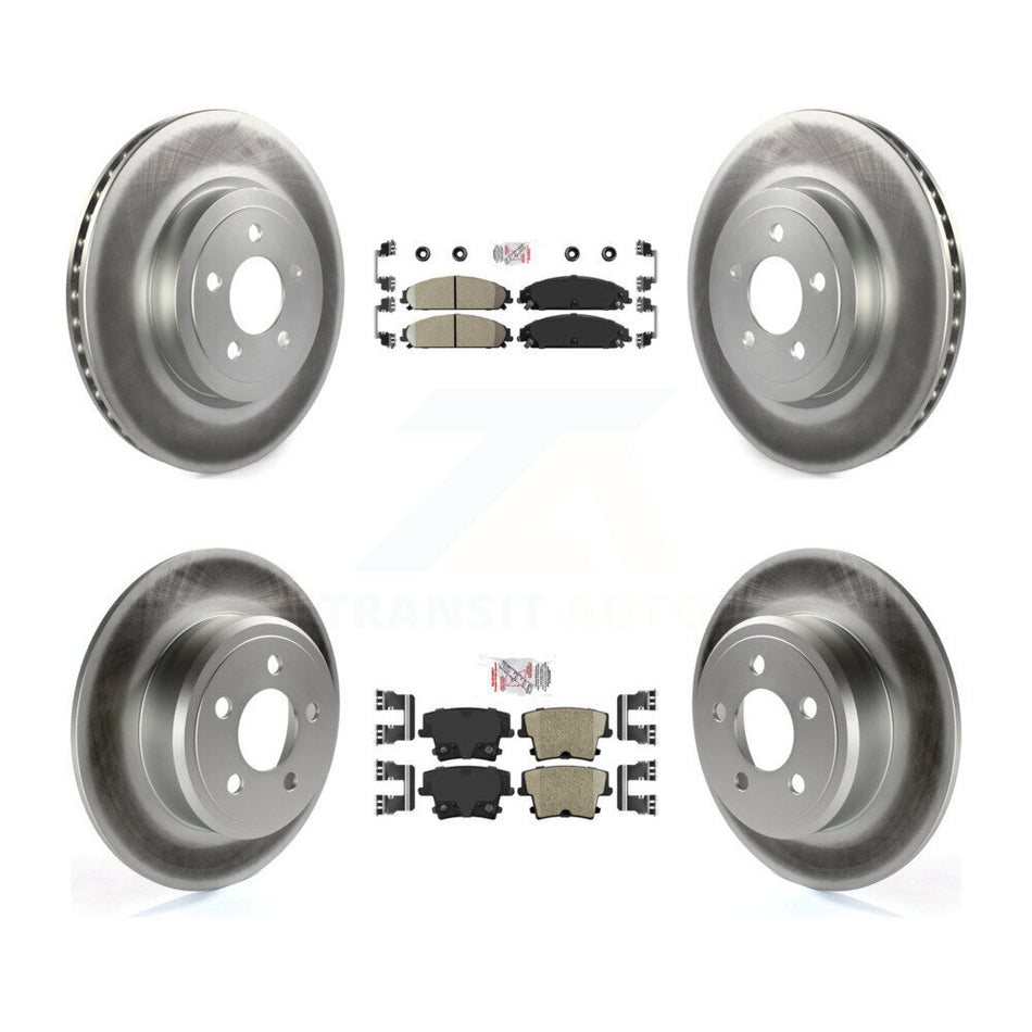 Front Rear Ceramic Pad Coat Disc Brake Rotor Kit For 2005-2006 Chrysler 300 AWD with 3.5L KGA-102371
