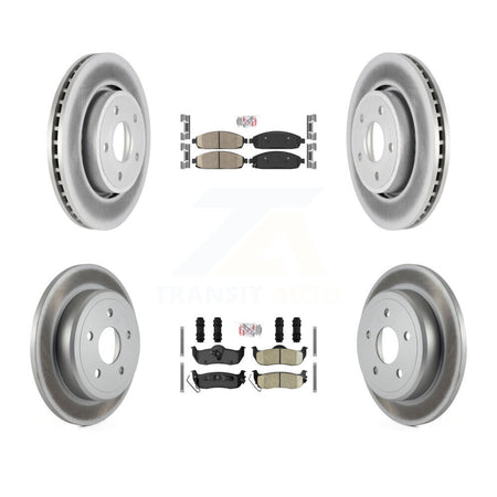 Front Rear Ceramic Pad And Coated Disc Brake Rotors Kit For Jeep Grand Cherokee Commander KGA-102386