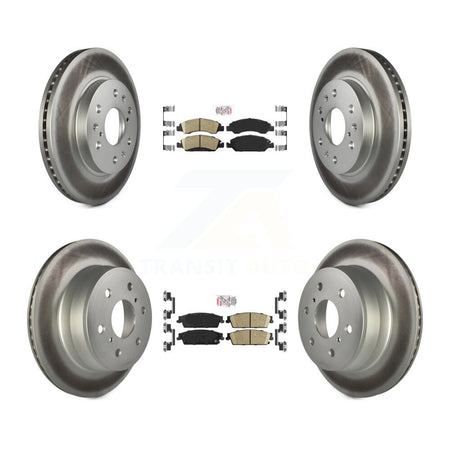 Front Rear Ceramic Pad Coat Brake Rotor Kit For Chevrolet GMC Sierra 1500 Silverado Tahoe KGA-102395