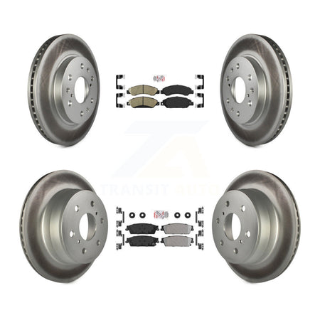 Front Ceramic Rear Semi-Metallic Pad Coat Brake Rotors Kit For Chevrolet Avalanche GMC XL KGA-102396