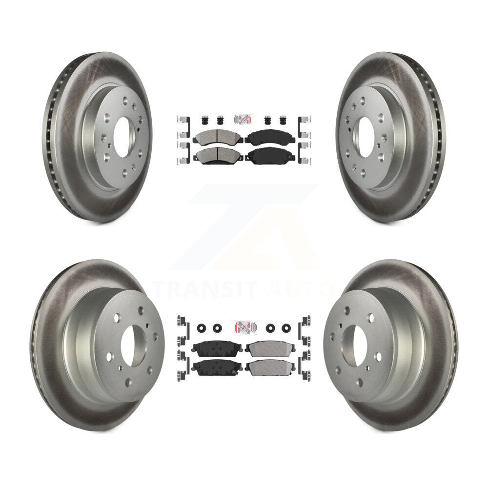 Front Rear Semi-Metallic Pad Coat Brake Rotor Kit For Chevrolet Avalanche Cadillac GMC XL KGA-102397