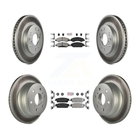 Front Rear Semi-Metallic Pad Coat Brake Rotor Kit For Chevrolet Avalanche Cadillac GMC XL KGA-102397