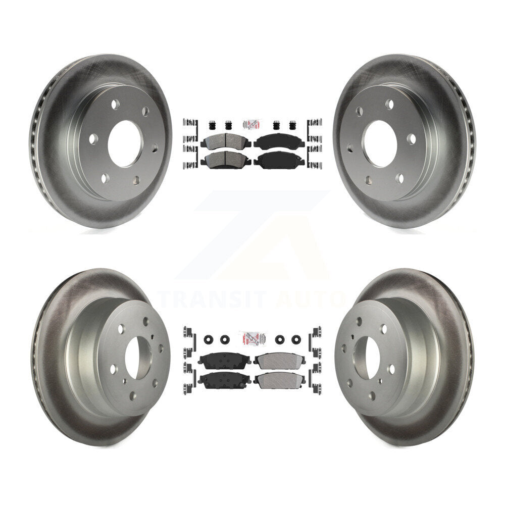Front Rear Semi-Metallic Pad Coat Brake Rotor Kit For 07 GMC Sierra 1500 Disc rear brakes KGA-102401