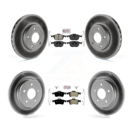 Front Rear Semi-Metallic Pads And Coated Disc Brake Rotors Kit For Ford Focus KGA-102416
