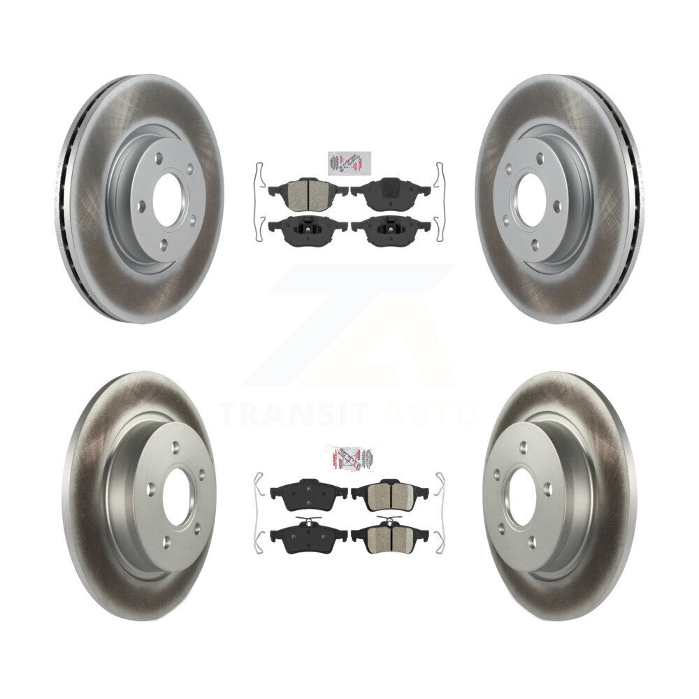 Front Semi-Metallic Rear Ceramic Pad Coat Disc Brake Rotors Kit For Volvo S40 C30 V50 C70 KGA-102424