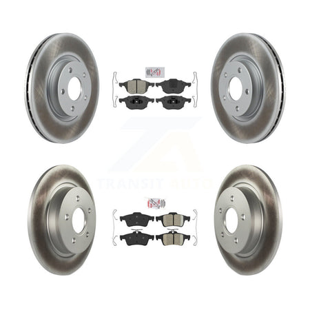 Front Semi-Metallic Rear Ceramic Pad Coat Disc Brake Rotors Kit For Volvo S40 C30 V50 C70 KGA-102424