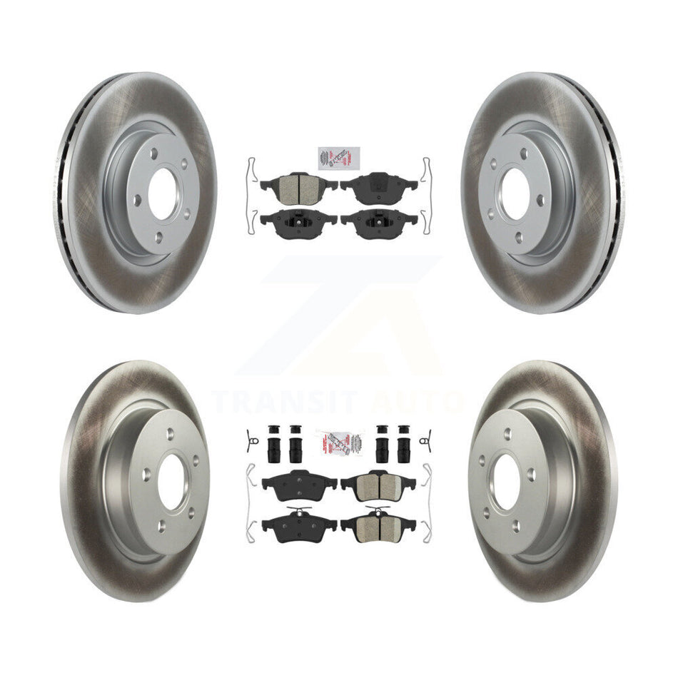 Front Semi-Metallic Rear Ceramic Pad Coat Disc Brake Rotors Kit For Volvo S40 C30 V50 C70 KGA-102426