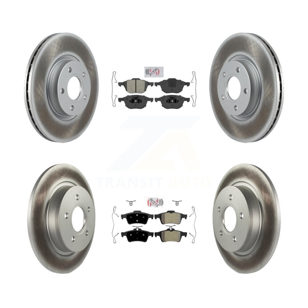 Front Rear Semi-Metallic Pads And Coated Disc Brake Rotors Kit For Volvo S40 C30 V50 C70 KGA-102428