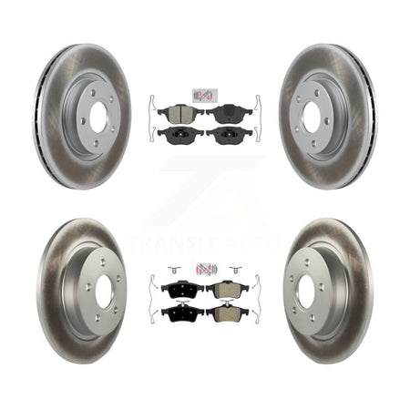 Front Rear Semi-Metallic Pads And Coated Disc Brake Rotors Kit For Volvo S40 C30 V50 C70 KGA-102428