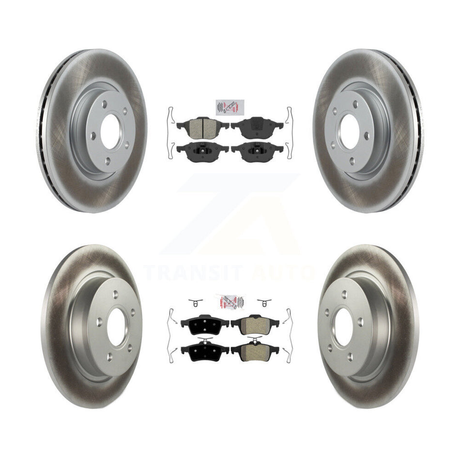 Front Rear Semi-Metallic Pads And Coated Disc Brake Rotors Kit For Volvo S40 C30 V50 C70 KGA-102428